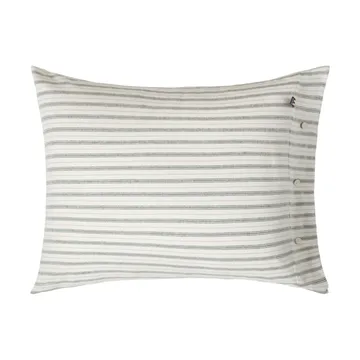 Stripe cotton flannel pudebetræk - White-green-beige, 50x60 cm - Lexington