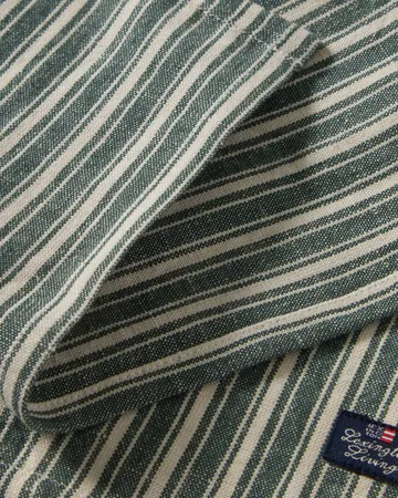 Striped linnedservietter - Green-light beige, 50x50 cm - Lexington