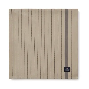 Striped Organic Cotton borddug 150x250 cm - Beige/Dark gray - Lexington