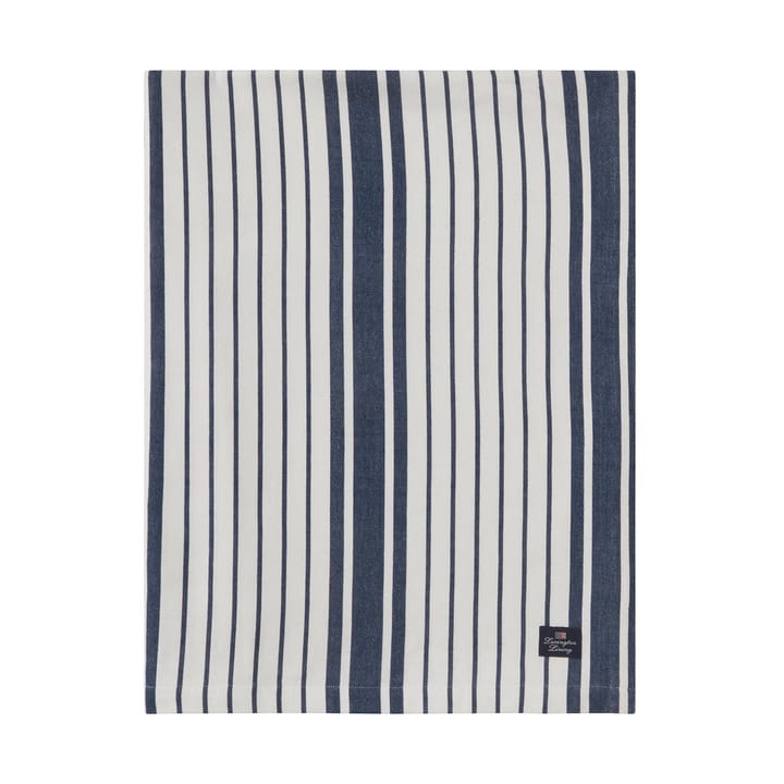 Striped Organic Cotton borddug 150x350 cm, Navy Lexington