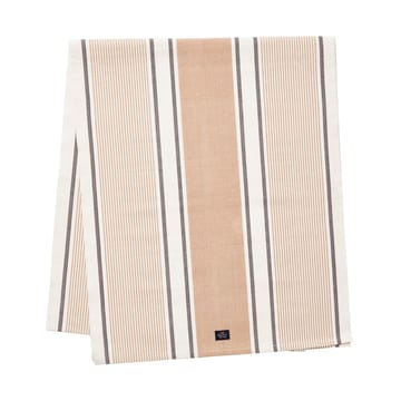 Striped Organic Cotton løber 50x250 cm - White-beige - Lexington