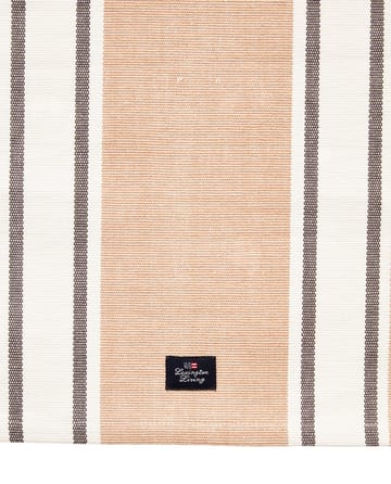 Striped Organic Cotton løber 50x250 cm - White-beige - Lexington