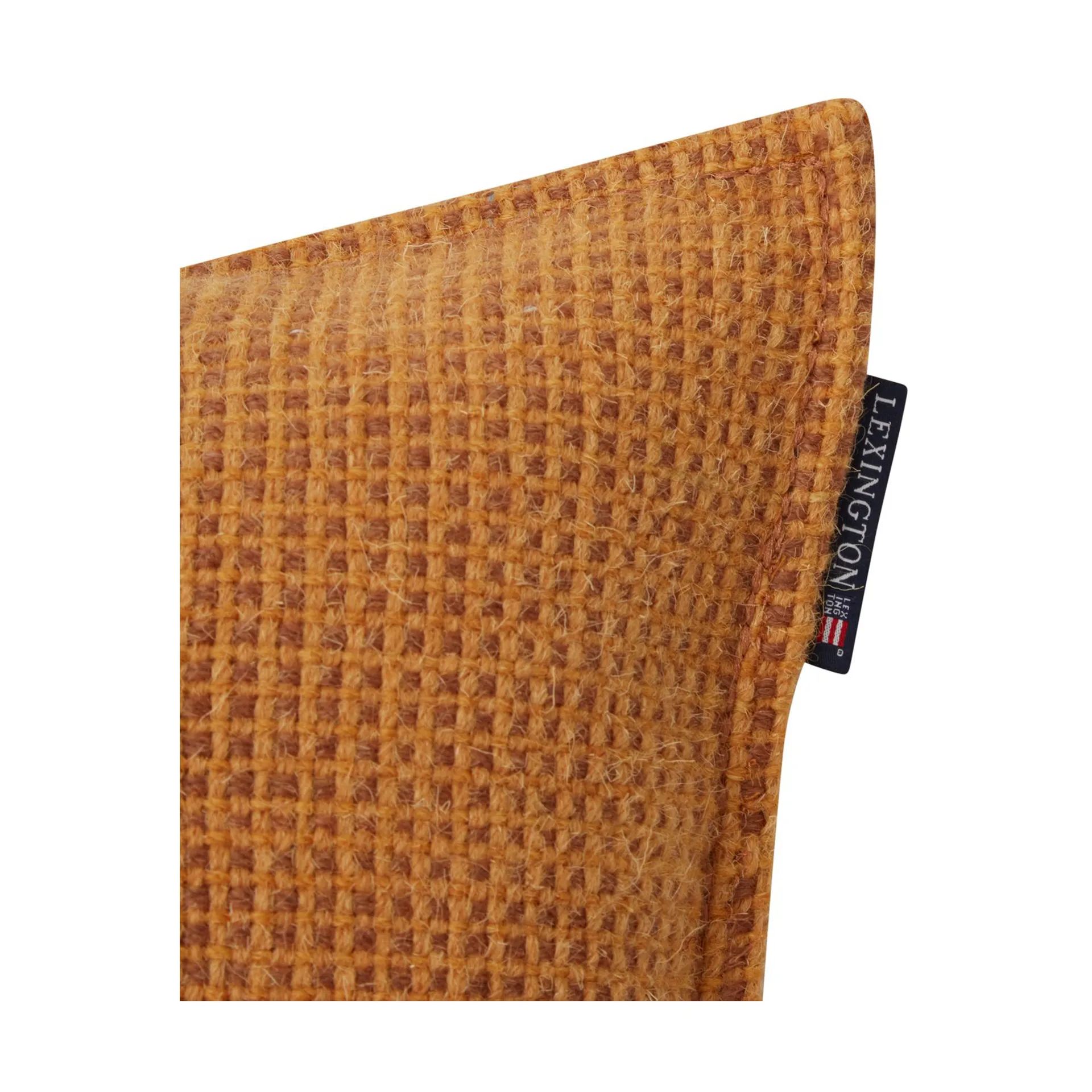 Structured Wool Cotton mix pudebetræk 50x50 cm, Mustard Lexington