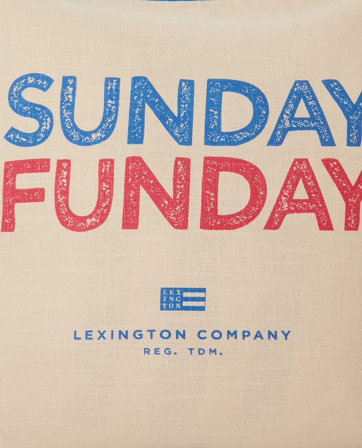 Sunday Funday Printed pudebetræk 50x50 cm, Beige/Blå/Lyserød Lexington