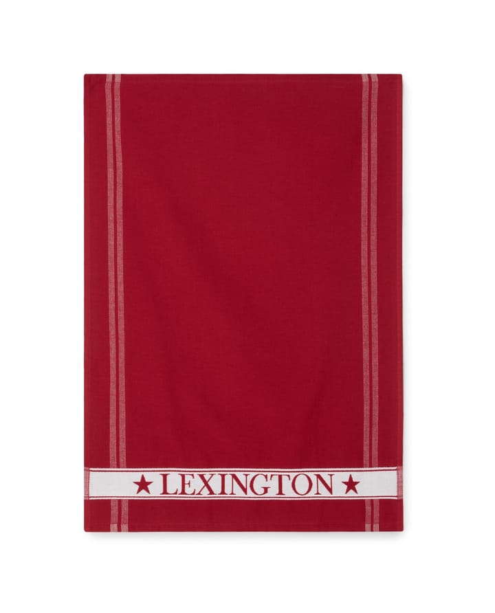 Terry køkkenhåndklæde m. strib 50x70 cm - Rød-hvid - Lexington