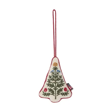 Tree økologisk bomuldsfløjl juleophæng - Multi, 9x13x3 cm - Lexington