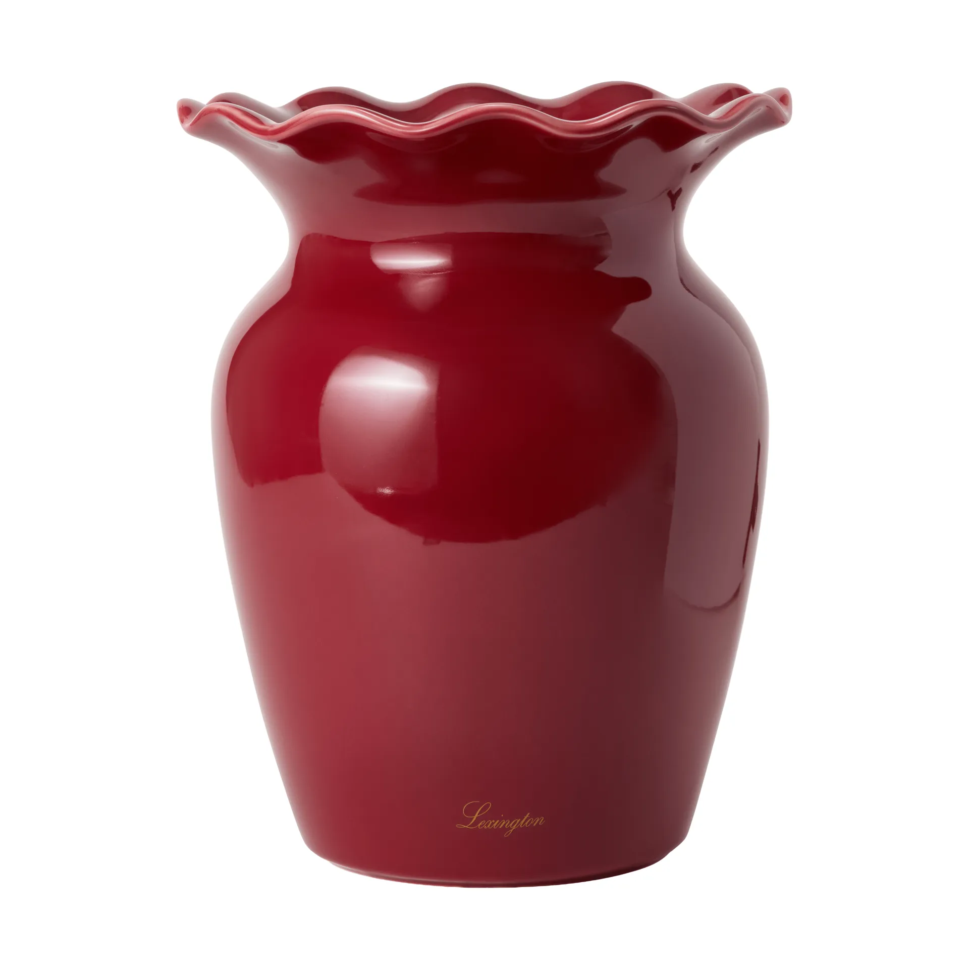 Lexington Wavy vase Red, 25 cm