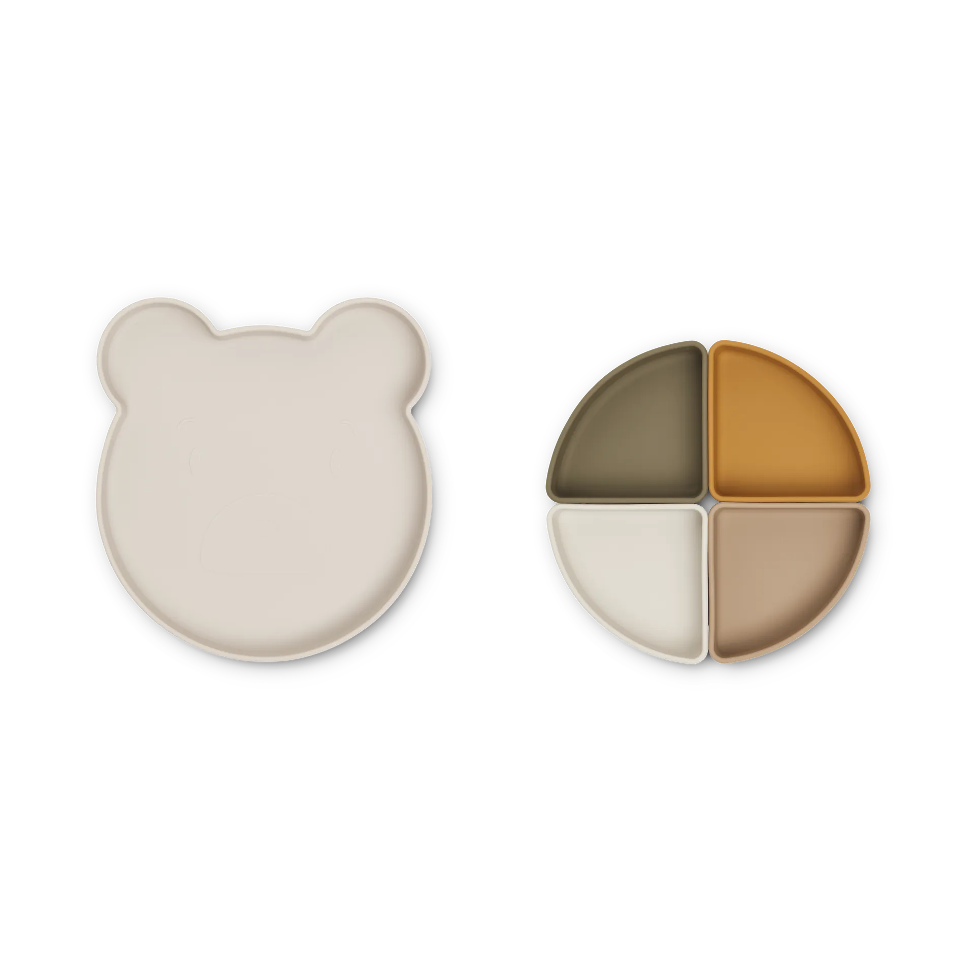 Arne børnetallerken + 4 skåle, Mr bear sandy multi mix Liewood