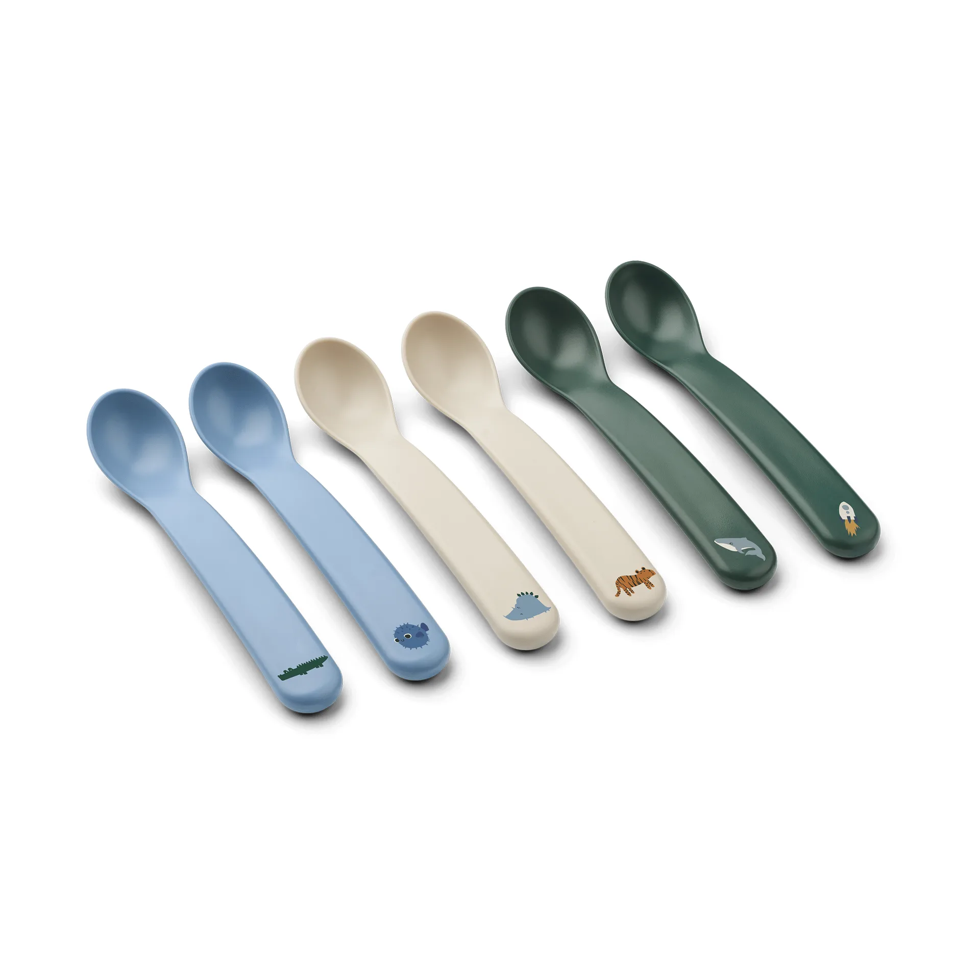 Liewood Auste ske 6-pak Beach Blue Mix