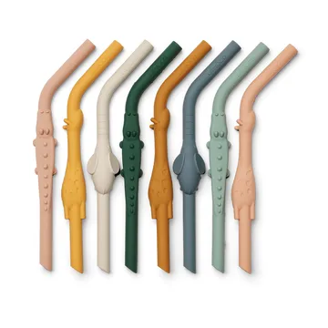 Carlson All Together sugerør 8 dele - Yellow mellow multi mix - Liewood