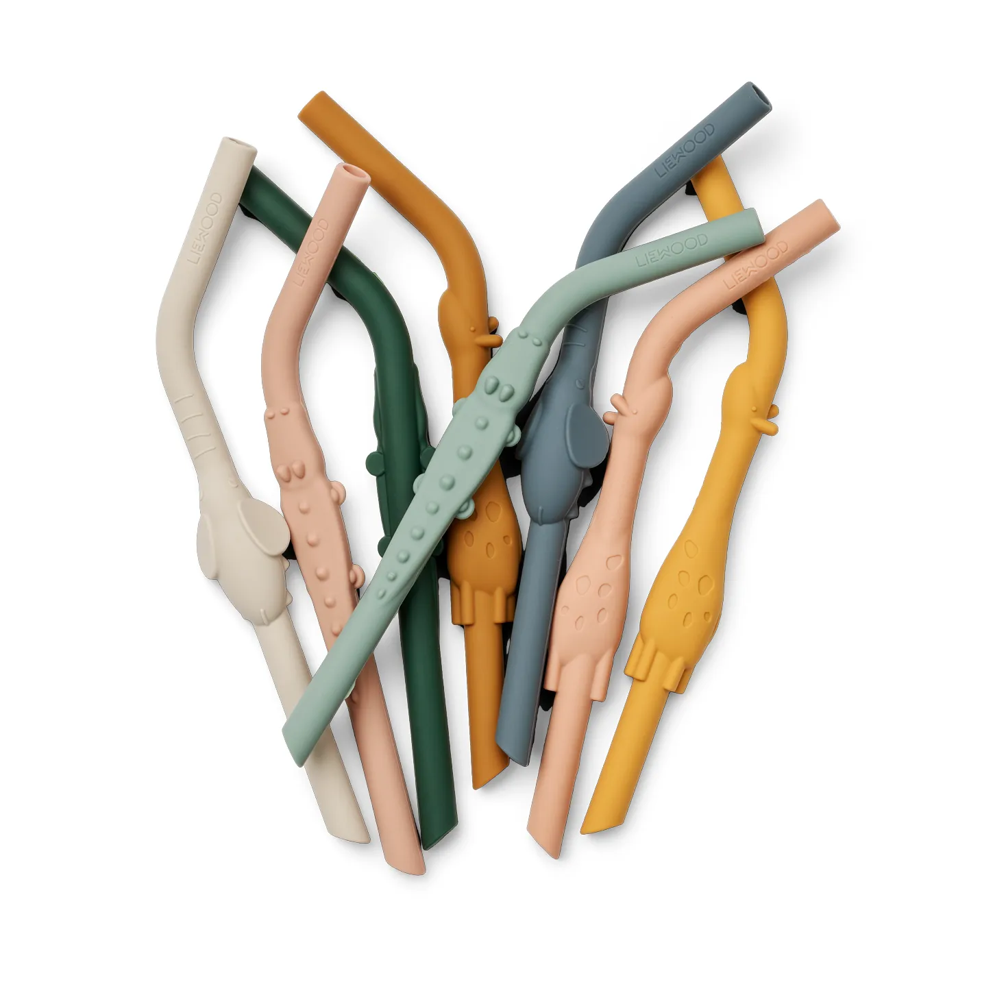 Carlson All Together sugerør 8 dele, Yellow mellow multi mix Liewood