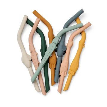 Carlson All Together sugerør 8 dele - Yellow mellow multi mix - Liewood