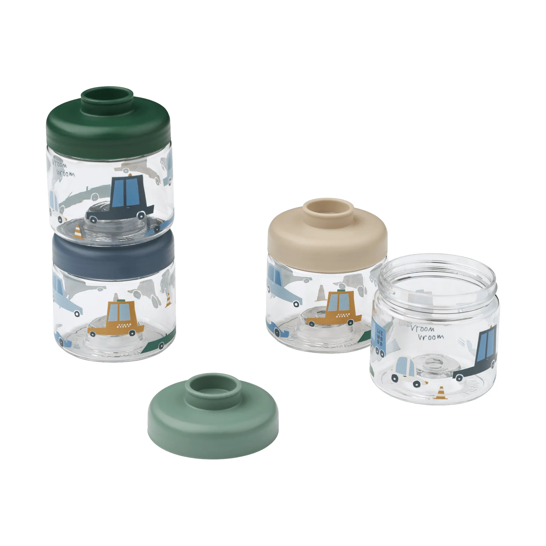 Dominique barnmadsdåser 100 ml 4-pak, Cars-Sandy Liewood