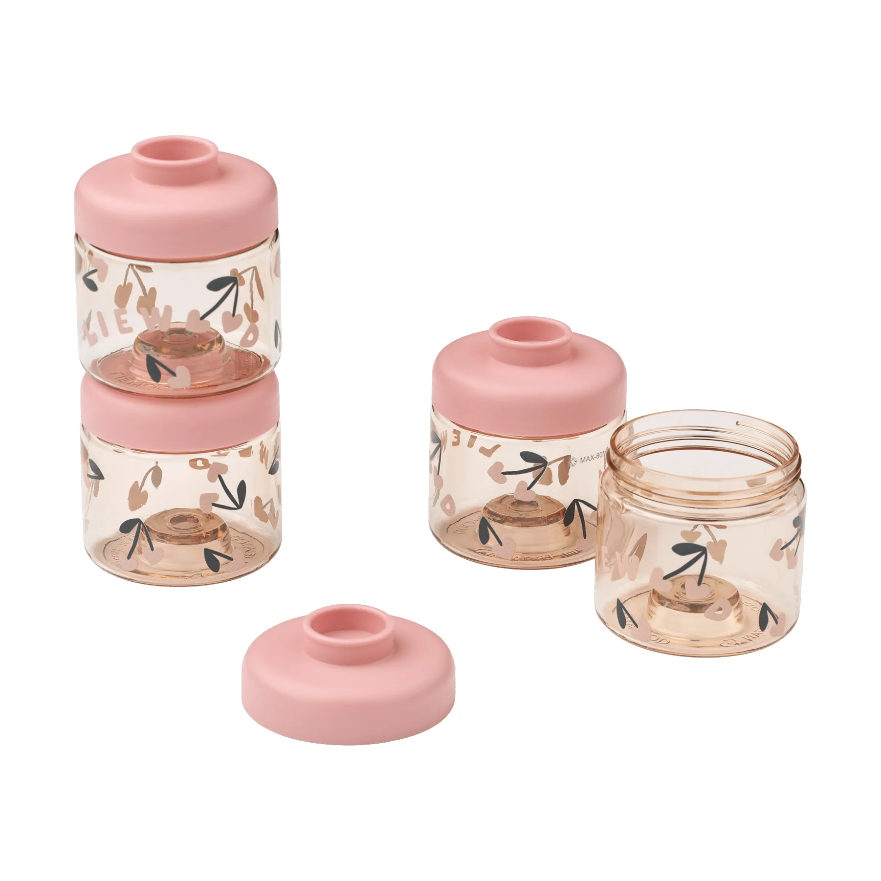Dominique barnmadsdåser 100 ml 4-pak, Cherry heart-Rosey Liewood
