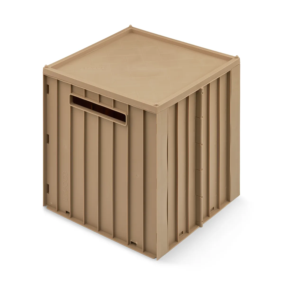 Liewood Elijah opbevaringsboks med låg 31x31 cm Oat
