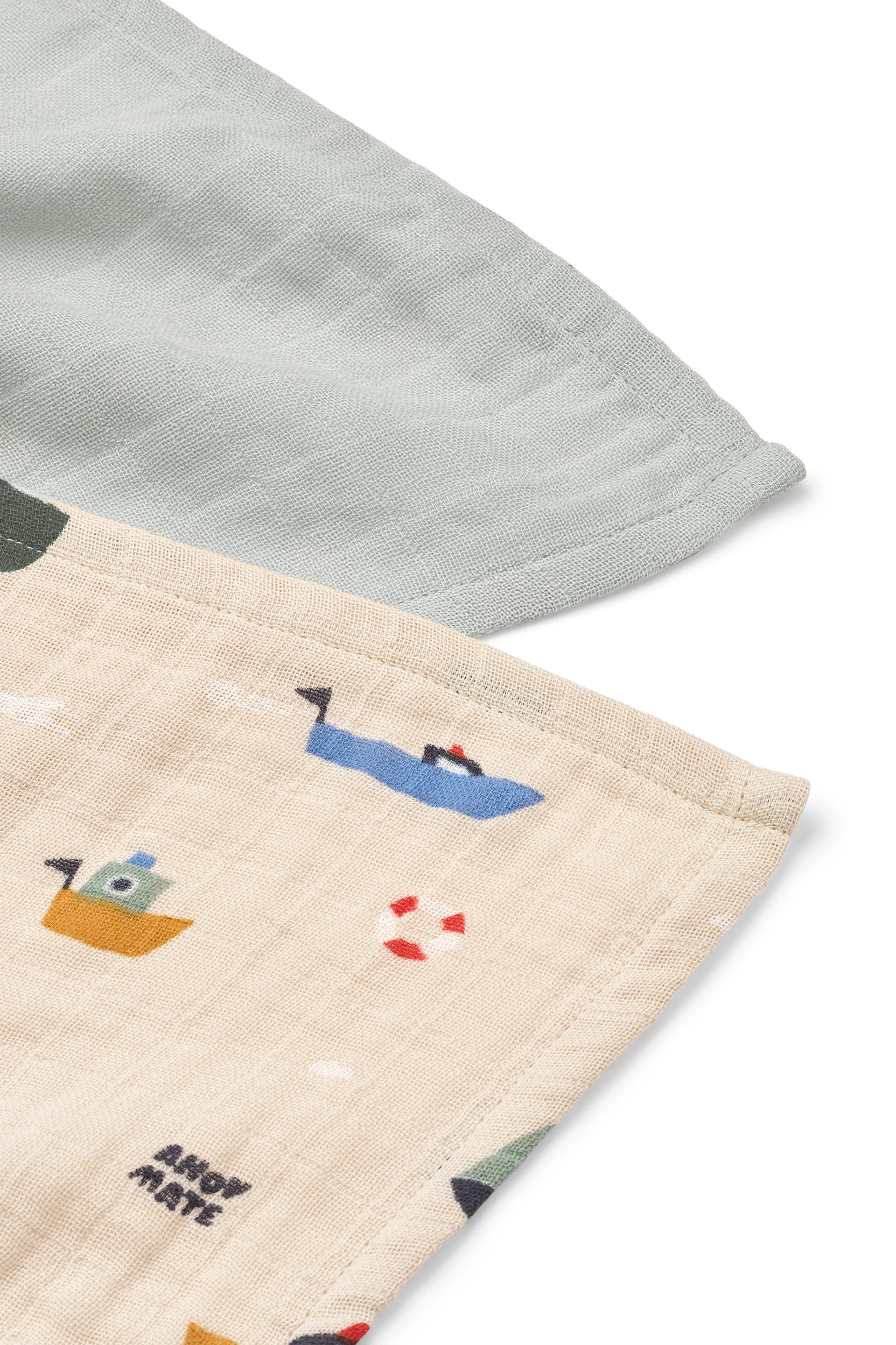 Lewis muslin tæppe 2-pack 65x65 cm, Sailing-dove blue mix Liewood