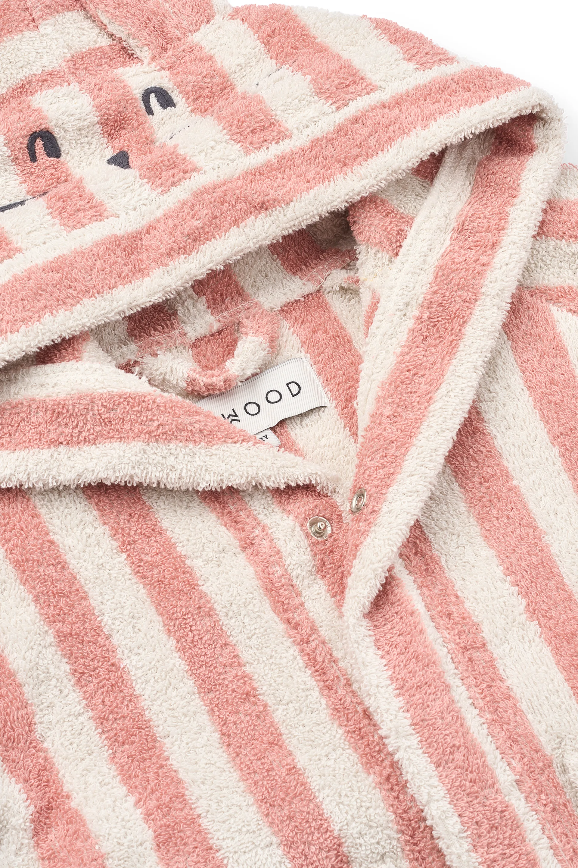 Lily badekåbe coral blush creme de la creme stripe, 3-4 år Liewood