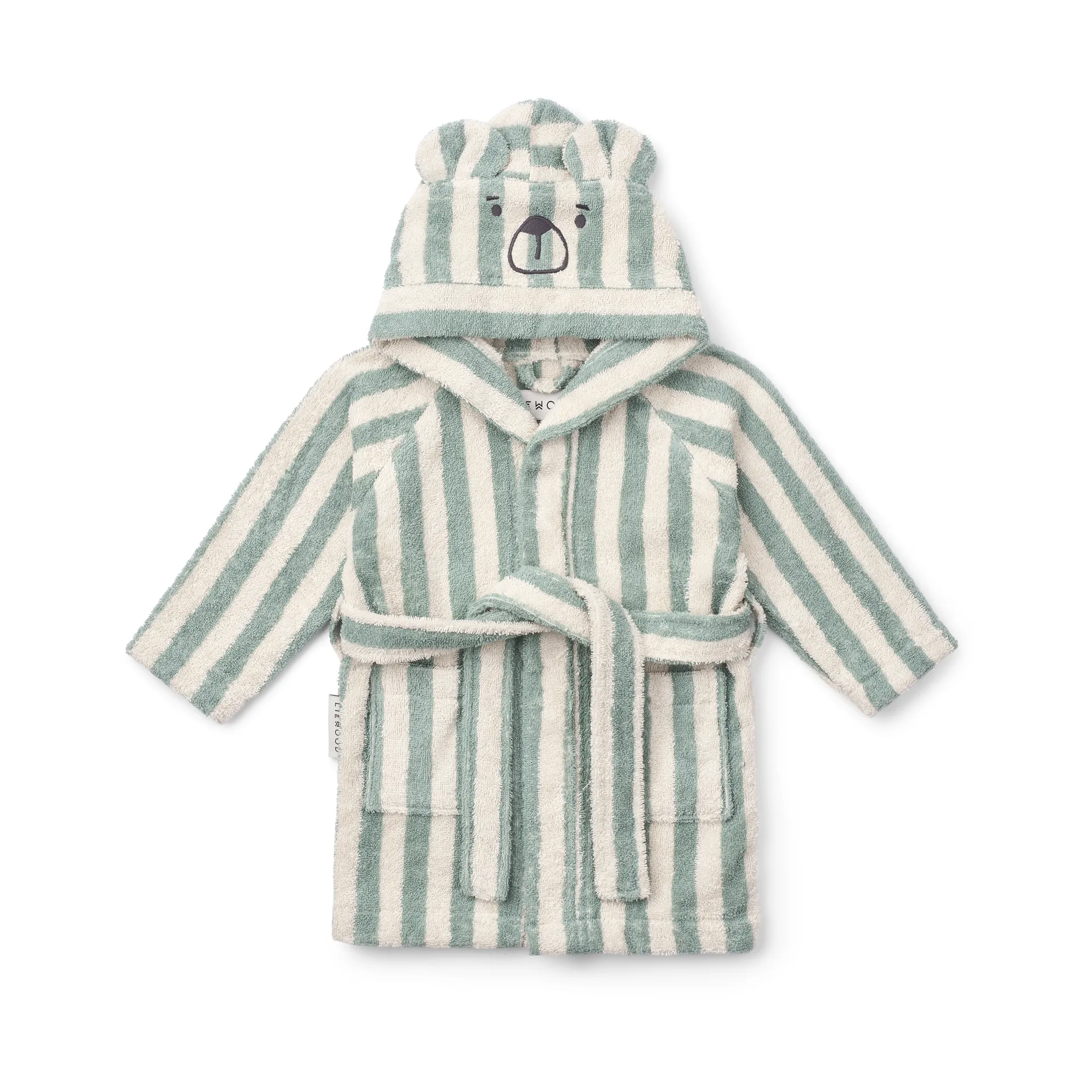 Lily badekåbe peppermint creme de la creme stripe, 3-4 år Liewood