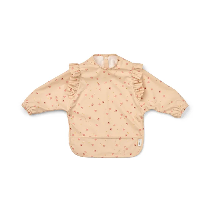 Merle ruffle hagesmæk med ærme - Mini Butterfly-apple blossom - Liewood