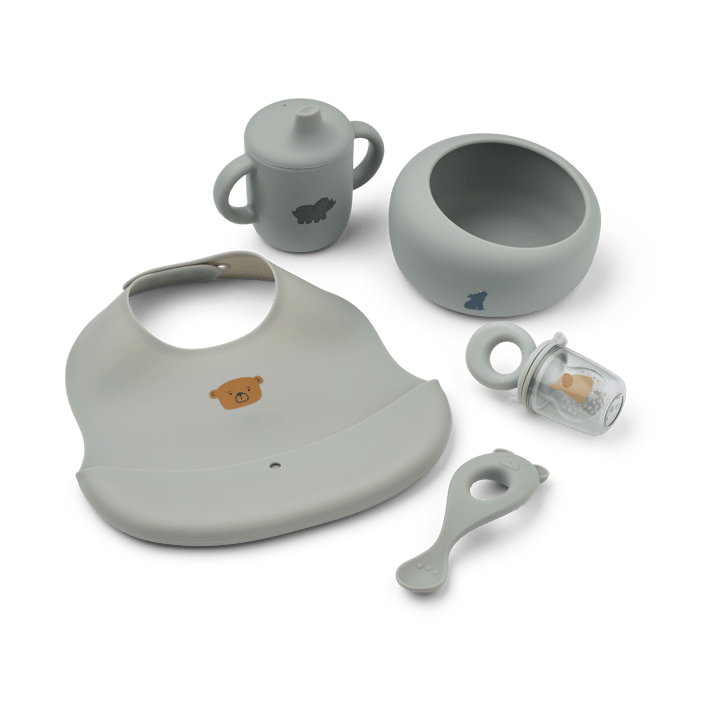 Mileah baby mealtime servicesæt, Dove blue Liewood