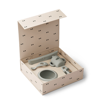 Mileah baby mealtime servicesæt - Dove blue - Liewood