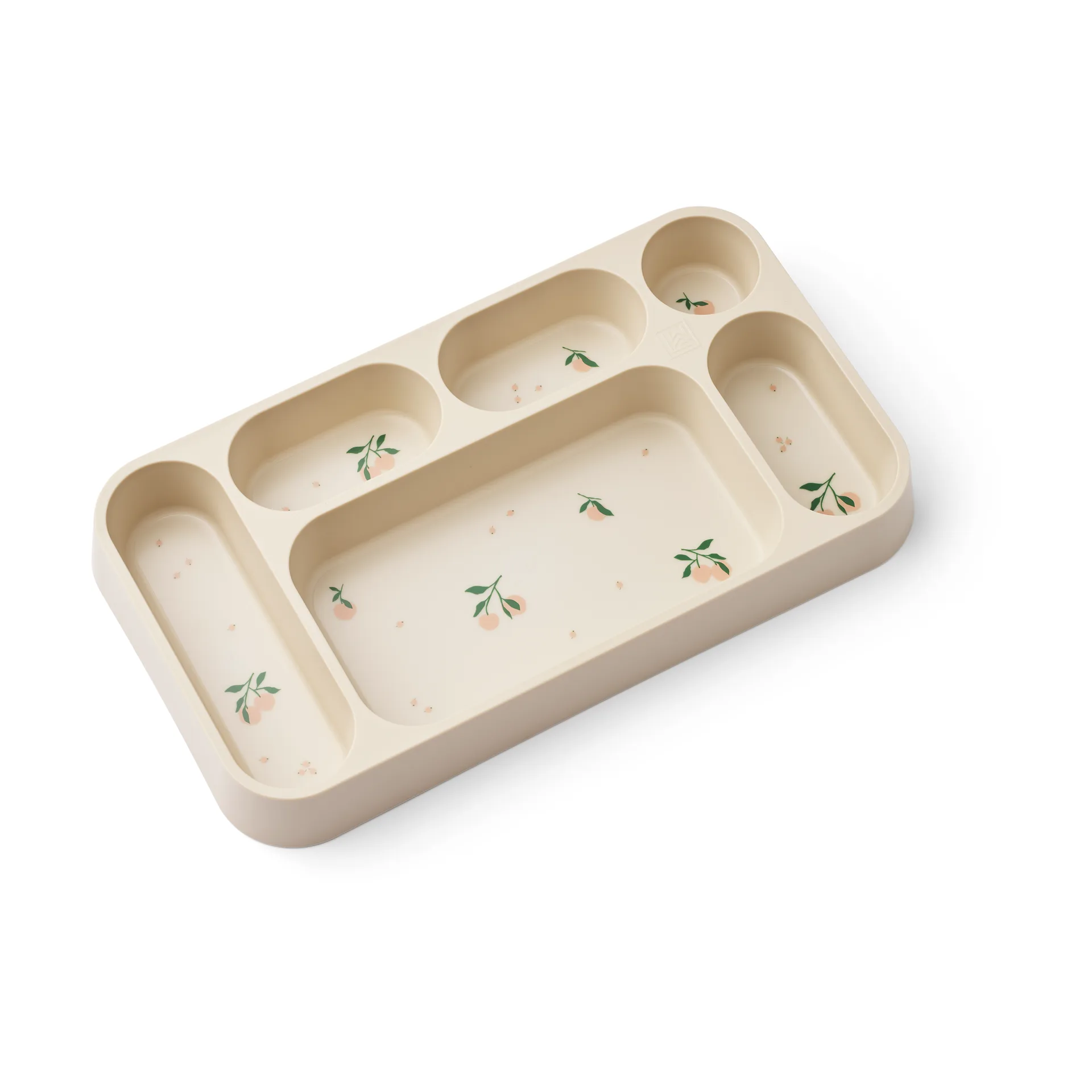 Mosu tallerken med 6 rum 17x30 cm, Peach-Sea shell Liewood