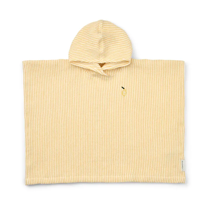 Paco badeponcho lemon yellow creme de la creme stripe - 1-2 år - Liewood