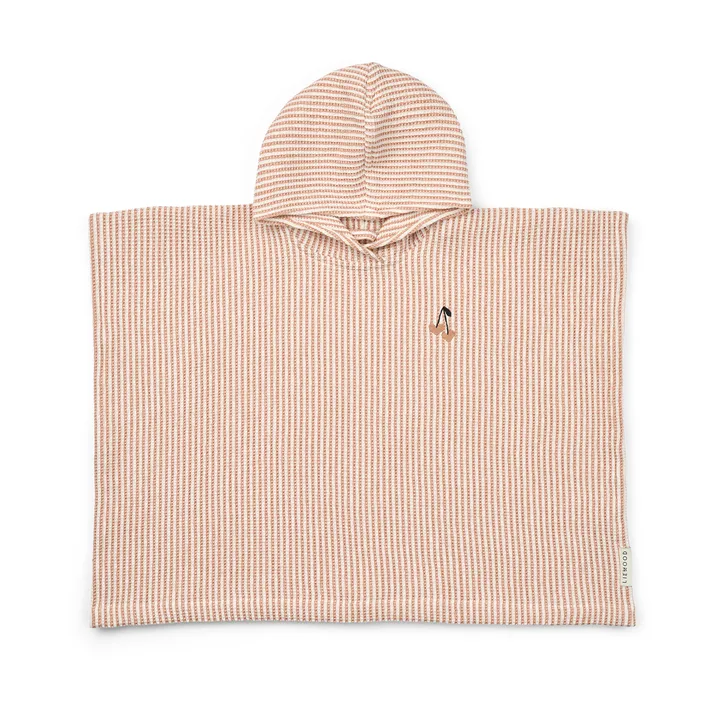 Paco badeponcho tuscany rose creme de la creme stripe - 3-4 år - Liewood