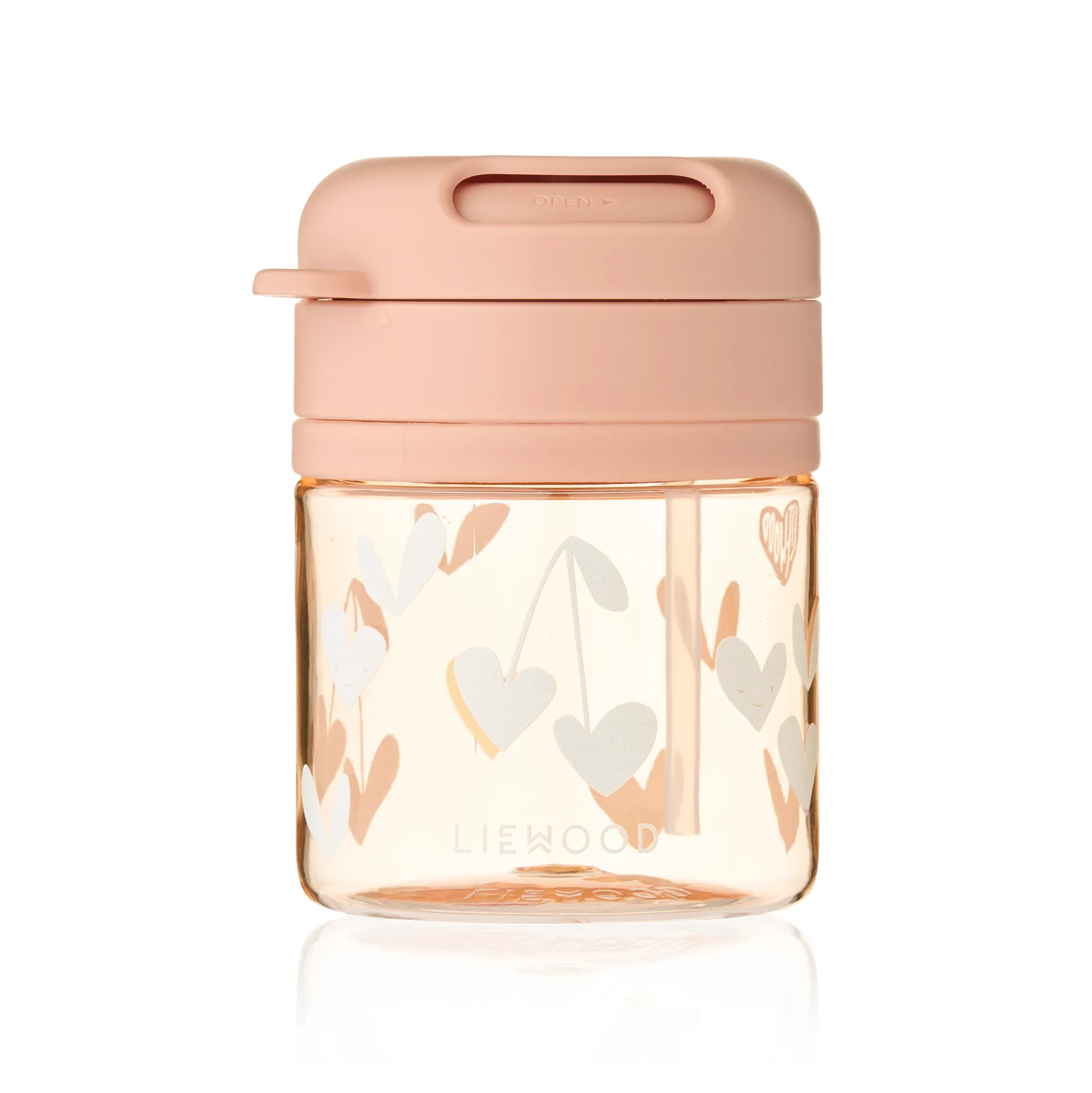 Pavia krus med sugerør 28 cl, Sweethearts-pale tuscany Liewood