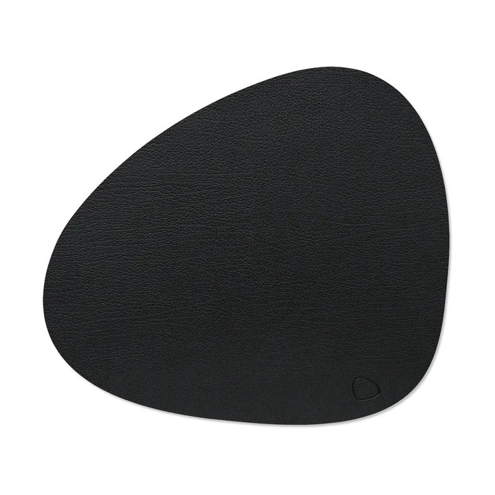 Buffalo dækkeserviet, curve - sort, 44x37 cm - LIND DNA