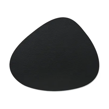 Bull vendbar dækkeserviet, curve L 1 stk. - Cognac/Black, 44x37 cm - LIND DNA