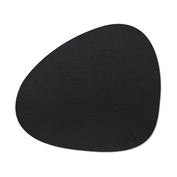 Bull vendbar dækkeserviet, curve L 1 stk. - sort-brun, 44x37 cm - LIND DNA