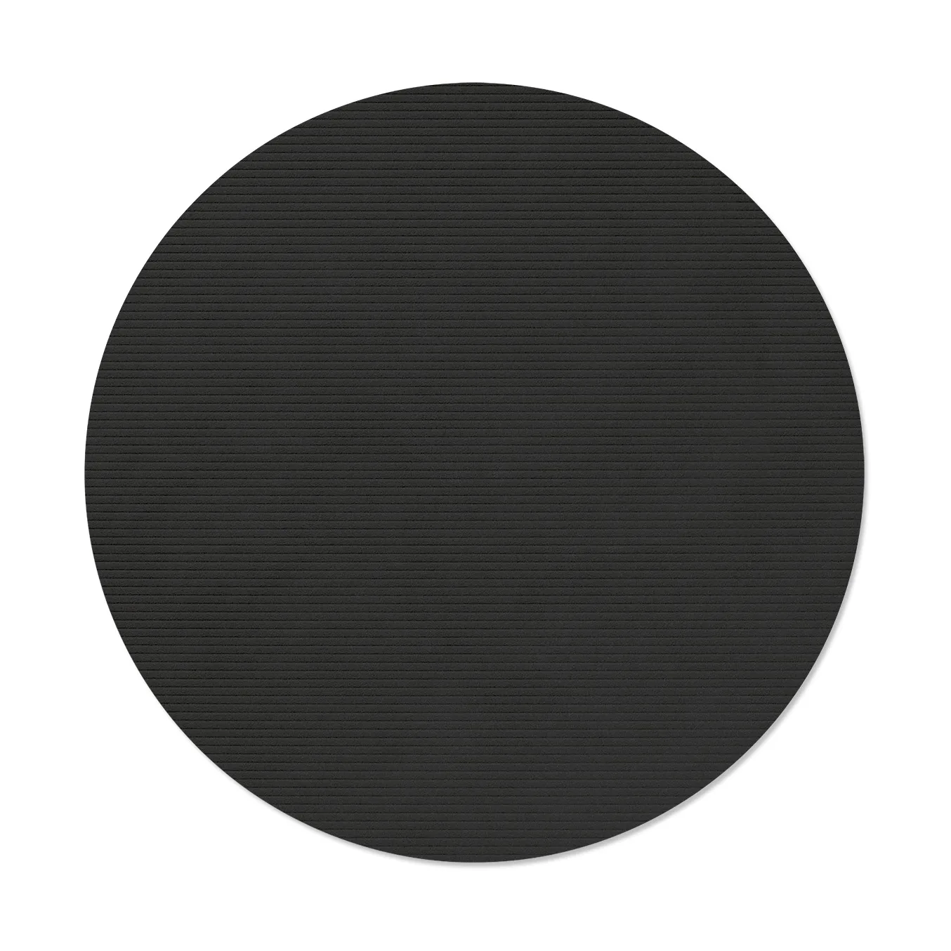 Corduroy dækkeserviet, Black ink, circle, L, Ø38 cm LIND DNA