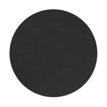 Corduroy dækkeserviet - Black ink, circle, L, Ø38 cm - LIND DNA