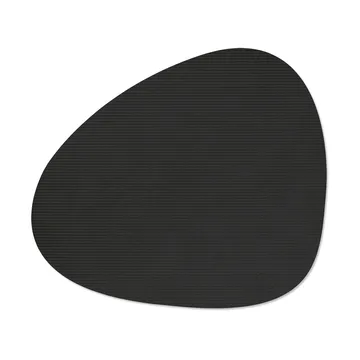Corduroy dækkeserviet curve L - Black ink, 44x37 cm - LIND DNA