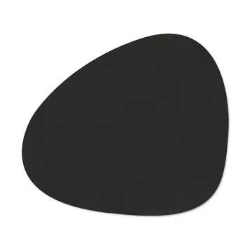 Corduroy dækkeserviet curve L - Black ink, 44x37 cm - LIND DNA