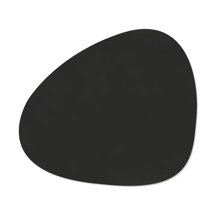 Corduroy dækkeserviet curve L - Black ink, 44x37 cm - LIND DNA