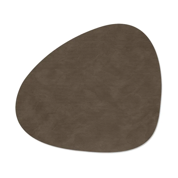 Corduroy dækkeserviet curve L - Caviar, 44x37 cm - LIND DNA