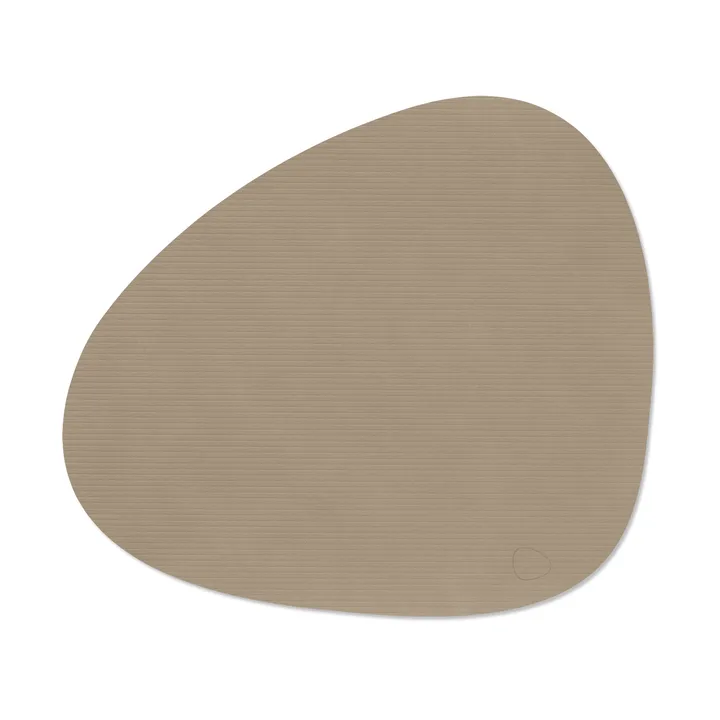 Corduroy dækkeserviet curve L - Clay Brown, 44x37 cm - LIND DNA