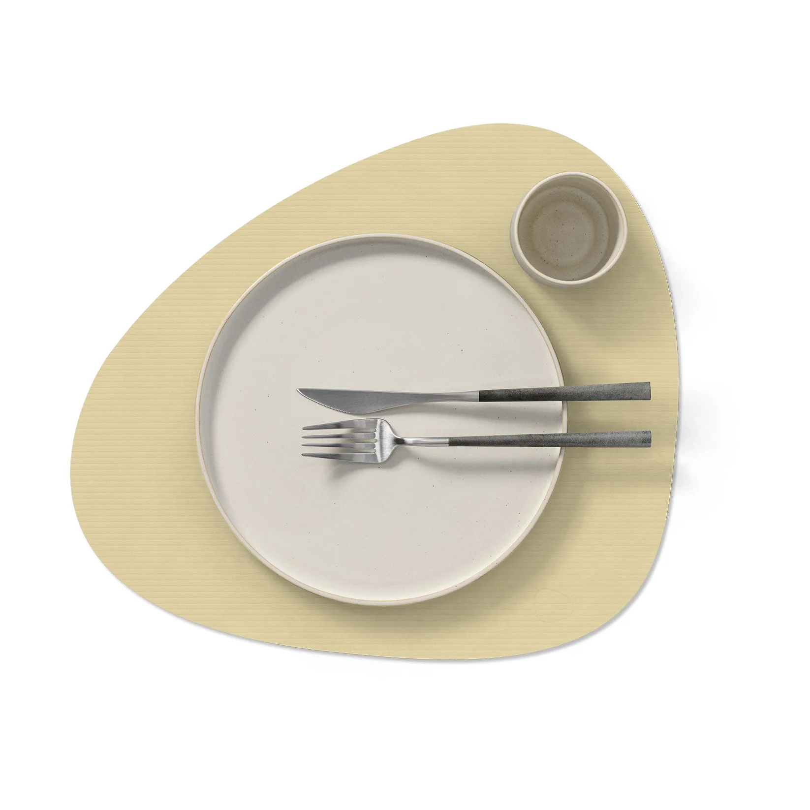Corduroy dækkeserviet curve L, Lemon Sorbet, 44x37 cm LIND DNA