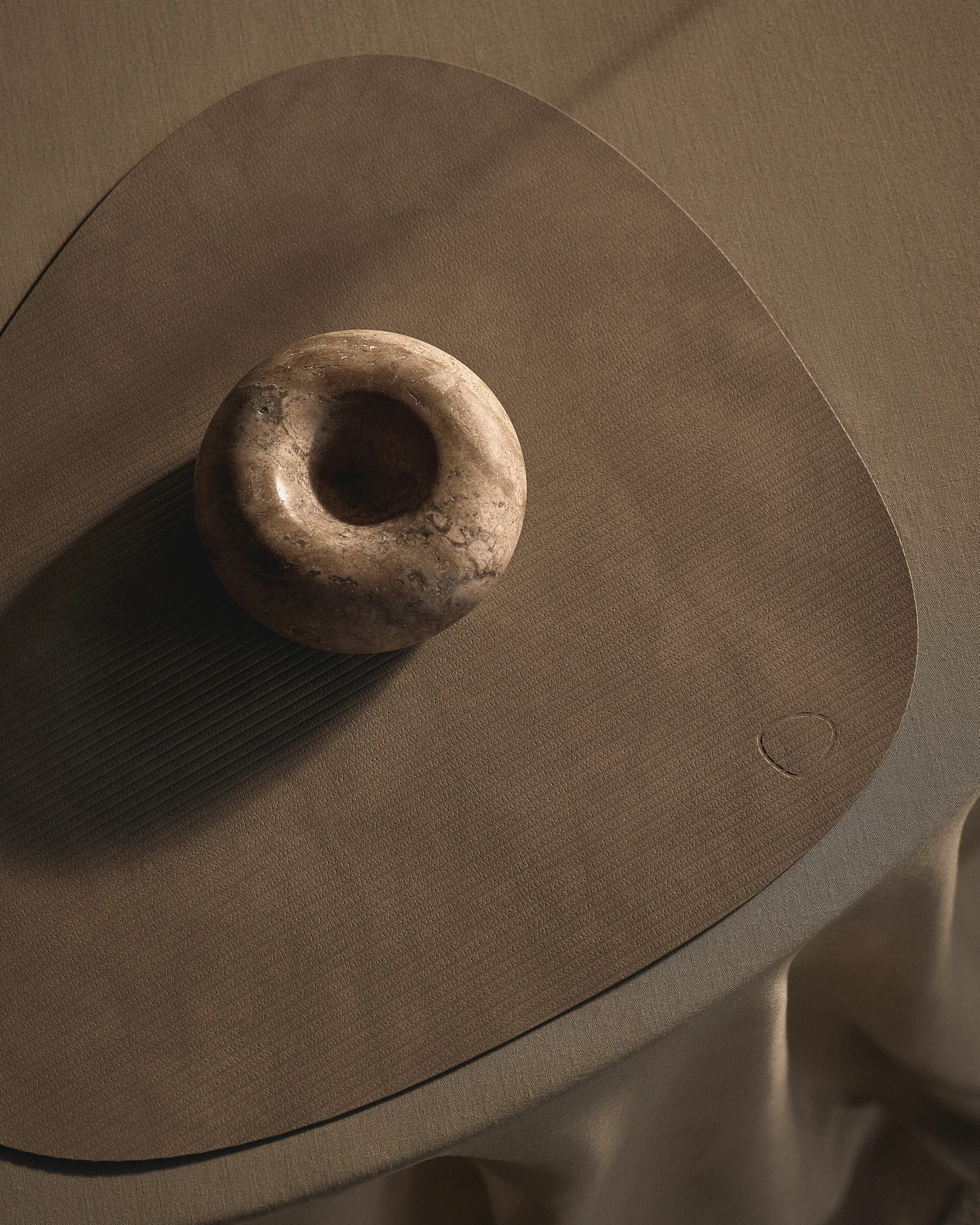 Corduroy dækkeserviet curve L, Nomad Grey LIND DNA