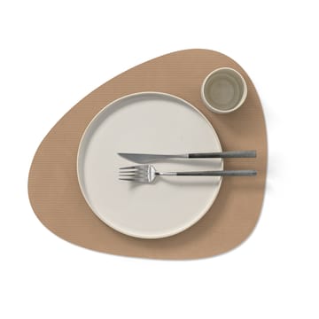 Corduroy dækkeserviet curve L - Nougat - LIND DNA