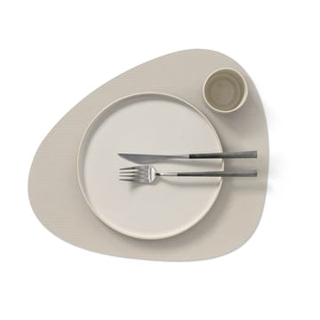 Corduroy dækkeserviet curve L - Oyster White - LIND DNA