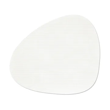 Corduroy dækkeserviet curve L - Pure white, 44x37 cm - LIND DNA