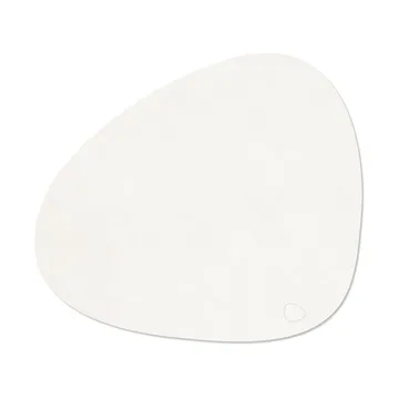 Corduroy dækkeserviet curve L - Pure white, 44x37 cm - LIND DNA