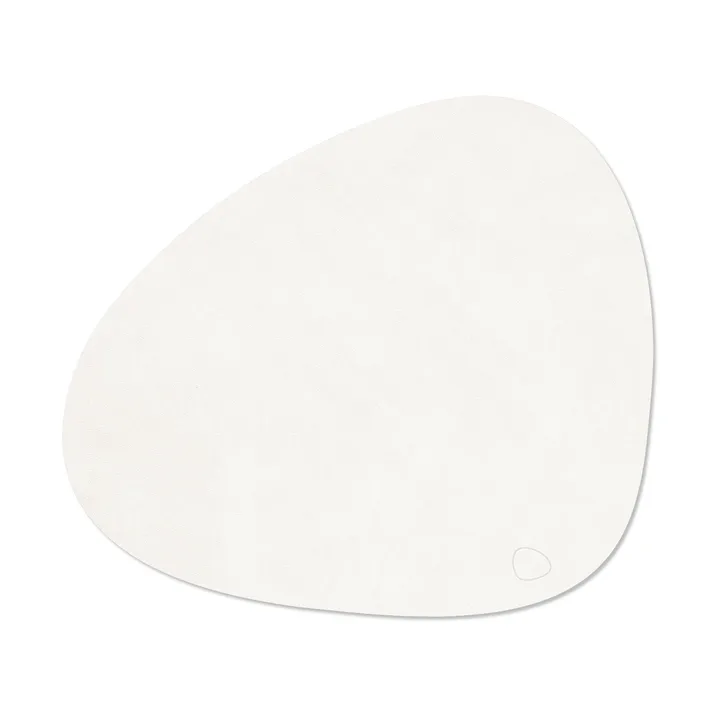 Corduroy dækkeserviet curve L - Pure white, 44x37 cm - LIND DNA