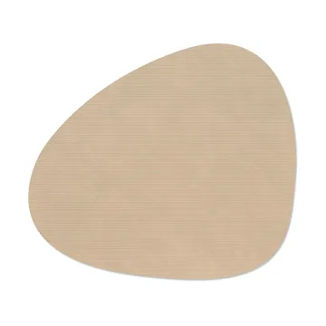 Corduroy dækkeserviet curve L - Sand, 44x37 cm - LIND DNA