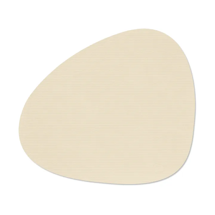 Corduroy dækkeserviet curve L - Vanilla, 44x37 cm - LIND DNA