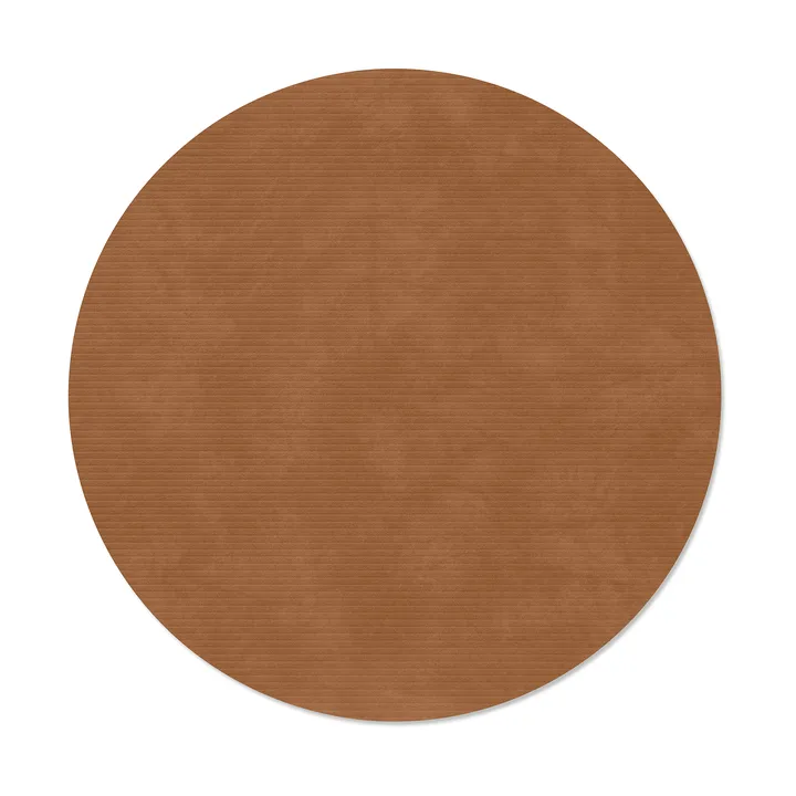 Corduroy dækkeserviet - Nature, circle, L, Ø38 cm - LIND DNA