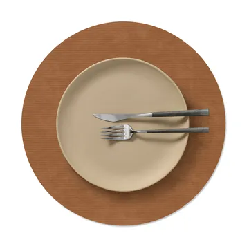 Corduroy dækkeserviet - Nature, circle, L, Ø38 cm - LIND DNA